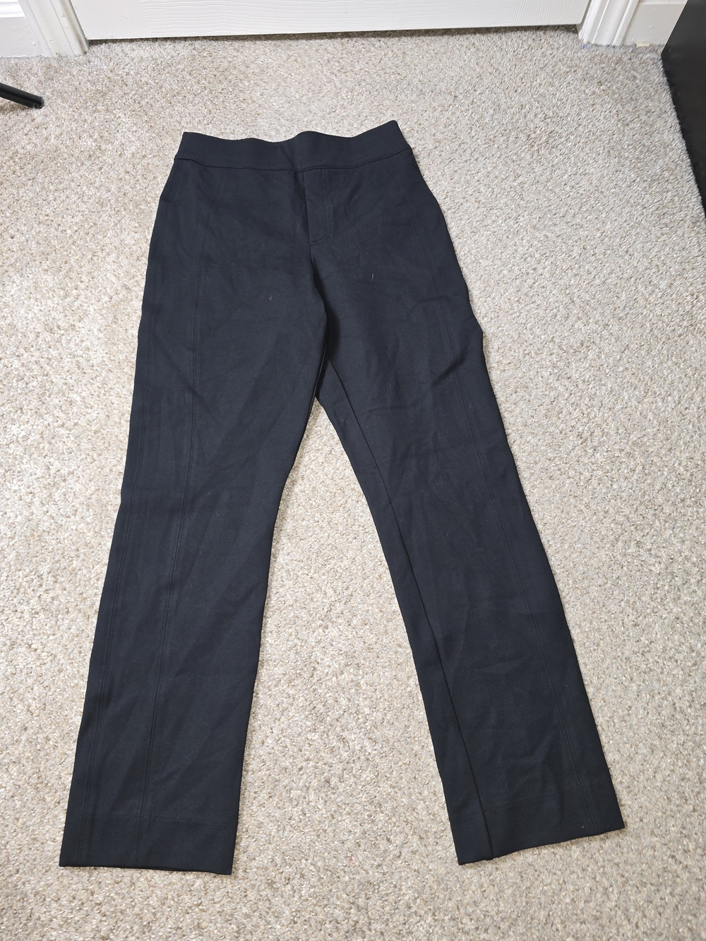 Spanx Straight Leg Black Stretch Trouser Pants Size XS